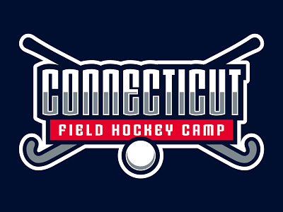 UCONN Field Hockey Camp Logo brand branding design identity illustration illustrator logo sports vector