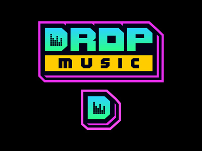 Drop Music Logo app brand branding design identity illustration illustrator logo music vector