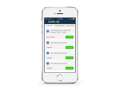 Continuity Control Platform Mobile app design finance mobile responsive ui ux
