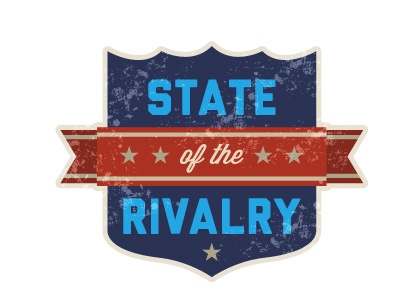State of the Rivalry Stamp 1.0 brand design espn football grunge icon identity illustration illustrator logo shield sports update