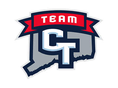 Team CT Lacrosse Logo blue brand design connecticut ct identity illustrator logo orange red sports vector