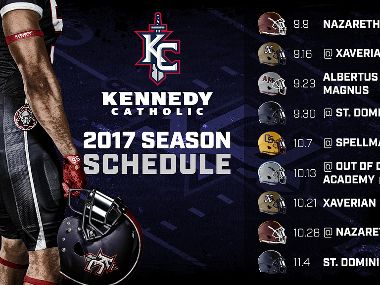 2017 Kennedy Catholic Football Schedule Poster by Matt Walker on Dribbble