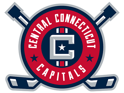 Central Connecticut Capitals Concept logo connecticut hockey logo sports vector