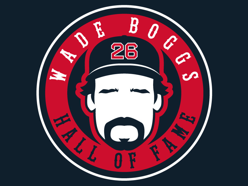 Official Wade Boggs Logo baseball badge sports logos