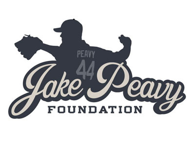 Jake Peavy Foundation Concept v1.0 baseball charity clean grey jake peavy league logo major retro sports vector
