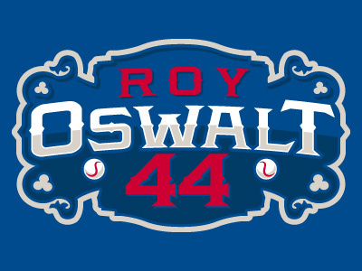 Roy Oswalt 44 Logo - Rangers Edition
