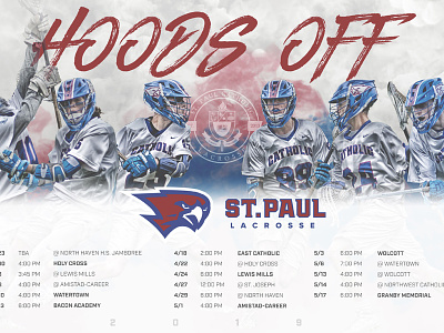 St. Paul Lacrosse 2019 Schedule Poster branding design graphic design lacrosse poster sports sports graphics