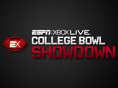 ESPN XBox Live College Bowl Showdown espn xbox sports red black logo dark vector illustrator