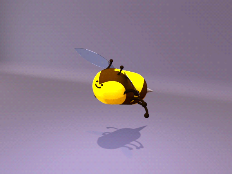 Cute 3D Bee Animation 3d animation animals bee bug bugs c4d cinema 4d cute geometric geometry illlustration insect