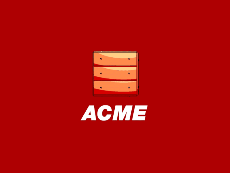 ACME Animated Logo 3d bounce acme after effects animated logo bouncy box c4d cartoon cinema 4d crate cube logo logo animation looney tunes motion graphics retro square warner bros