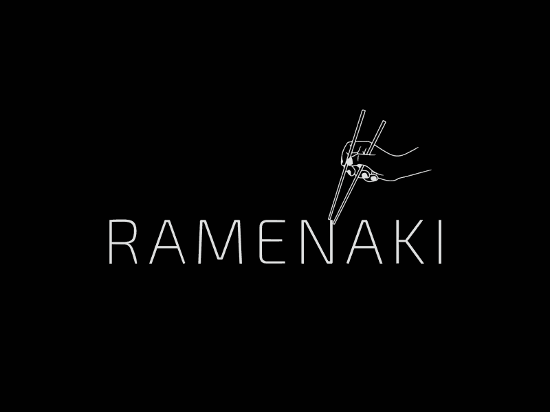 Ramenaki Animated Logo after effects animated logo letter animation logo animation loop motion graphics ramen restaurant animation type animation typography