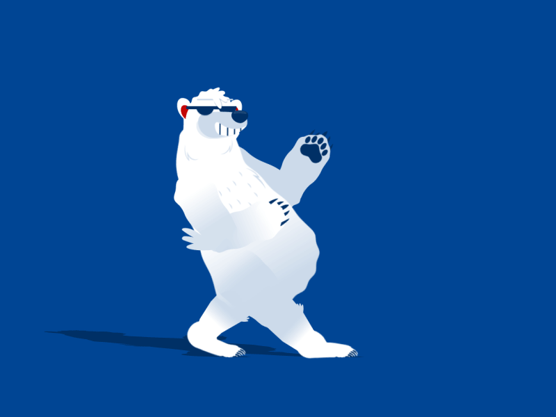Sneaky Polar Bear after effects animated character bear character animation character design duik loop mischievous naughty pedroso personaje animado polar bear sly sneak sneaking venezuela walk cycle