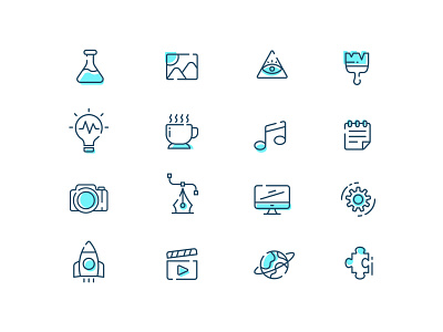 Creatives Lineal Icons Set