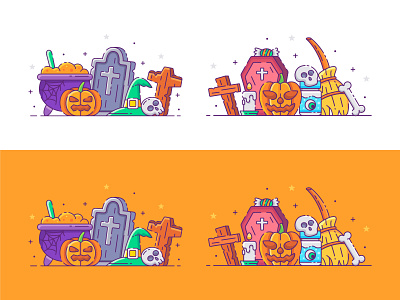 Halloween elements illustration