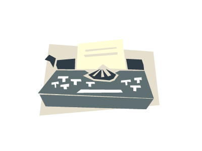 Typewriter illustration typewriter