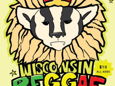 Wisconsin Reggae Fest badger gig poster reggae