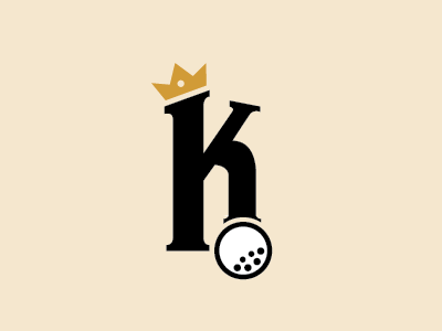 Leaderboard King Secondary Mark crown golf k logo