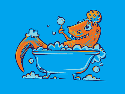Rubba Dub Dub bubbles dinosaur tub