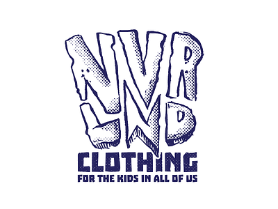 NVRLND CLOTHING LOGO halftones logo