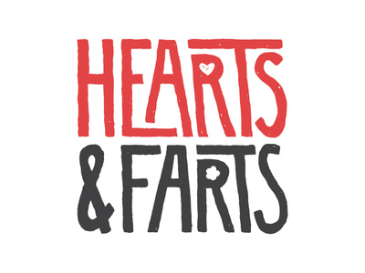 My new side thingy. farts hearts logo typogaphy