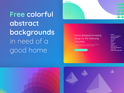 Free colorful abstract backgrounds made in Sketch