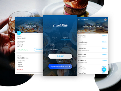 Ride Sharing Mobile App food mobile app ride ride sharing