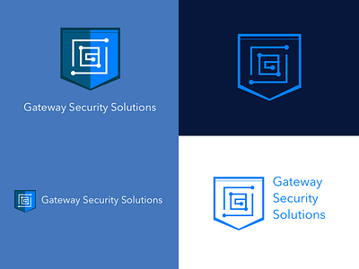 Gateway Security Solutions Logo branding gateway logo network security shield