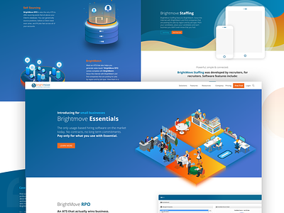 BrightMove Redesign and Relaunch ats brightmove hiring software isometric redesign staffing web