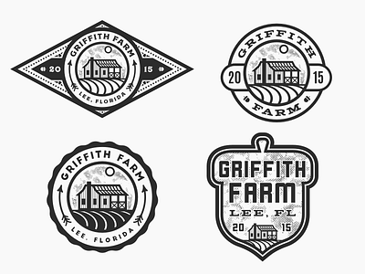 Griffith Farm - Logo Mark Options badge barn branding emblem farm farmhouse field logo