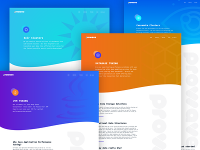 ProWave Service Page Templates colorful consulting gradient hero icons java prowave wave web