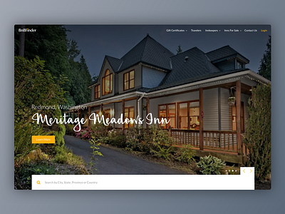 BnbFinder Redesign bed and breakfast bnb bnbfinder hero landing redesign ui website