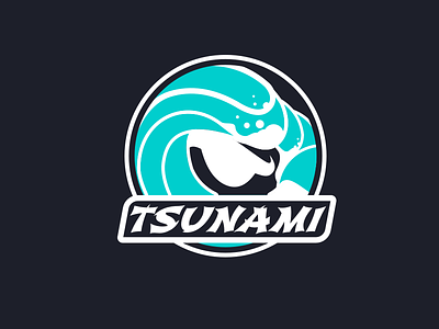 Tsunami Travel Ball Circle Logo logo softball sports sports brand tsunami wave