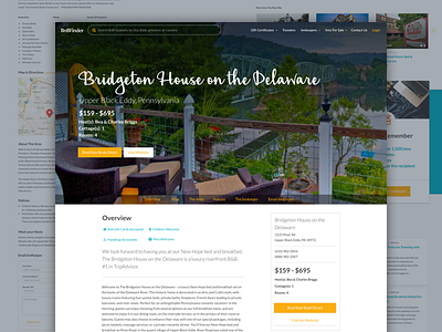BnBFinder Redesigns bnb listing page web design webdesign website