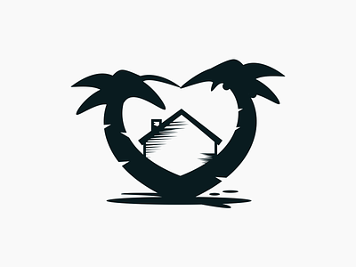 Setting Roots Inc. Logo heart house logo non profit nonprofit palm trees tropical