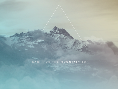 "Reach for the Mountain Top" Wallpaper design duotone geometric landscape mountain peaceful wallpaper