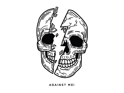 Against Me! against me illustration punk rock skull tattoo