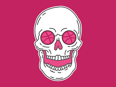 Jaw-dropping. design dribbble illustration punk skull stickermule tattoo teeth