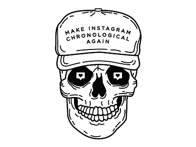 Instagram Sux. black work instagram line work mark zuckerberg skull tattoo