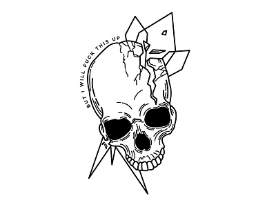 Menzingers. blackwork broken illustration line work lyrics skull tattoo