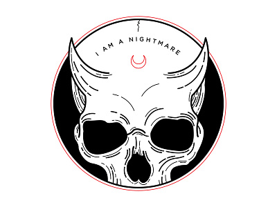 Nightmare. blackwork brand new demon devil linework nightmare skull song song lyrics spooky tattoo