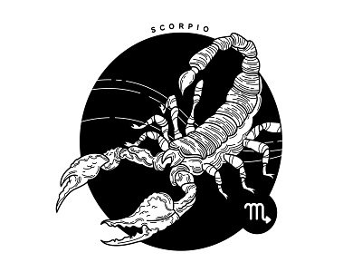 Scorpio. blackwork illustration linework scorpio scorpion spooky tattoo zodiac zodiac signs