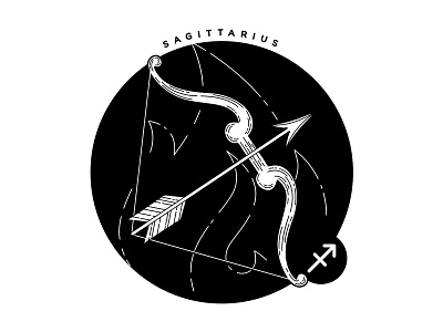 Sagittarius. archer blackwork design illustration linework sagittarius spooky tattoo zodiac zodiac sign