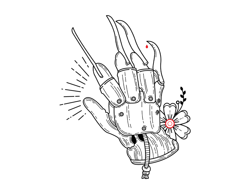 dream On Patch  Freddy Krueger Glove Drawing Transparent PNG  600x600   Free Download on NicePNG