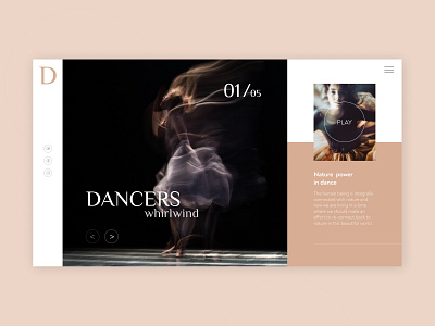 Landing page for Dancers art direction figma uidesign user interface design web webdesign webdesigner
