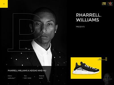 Concept for Adidas&Pharrell Williams design web webdesign webdesigner