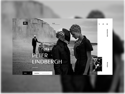Concept for Peter Lindbergh photographer design typography ui ux web webdesign webdesigner website