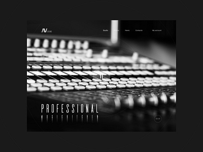 AV Sound (Sound Studio) art direction design figma music sound studio typography ui ui ux design uidesign web webdesign webdesigner website