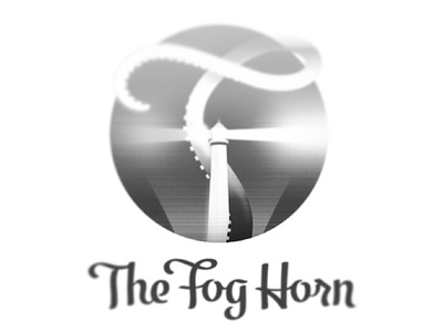 The Fog Horn Icon and Masthead icon identity lettering masthead