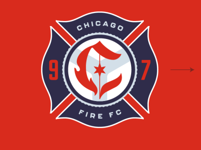 Chicago Fire Logo Concept 2/x badge branding chicago crest logo monogram soccer design sports design