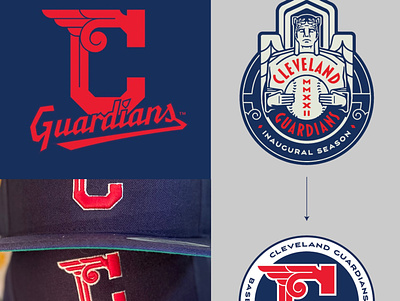 Cleveland Guardians baseball branding cleveland design for fun guardians illustration logo mlb monogram